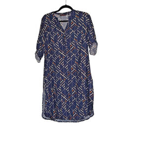 Rangmanch Sz M Shirt Dress Office Casual Lightweight Spring Comfy